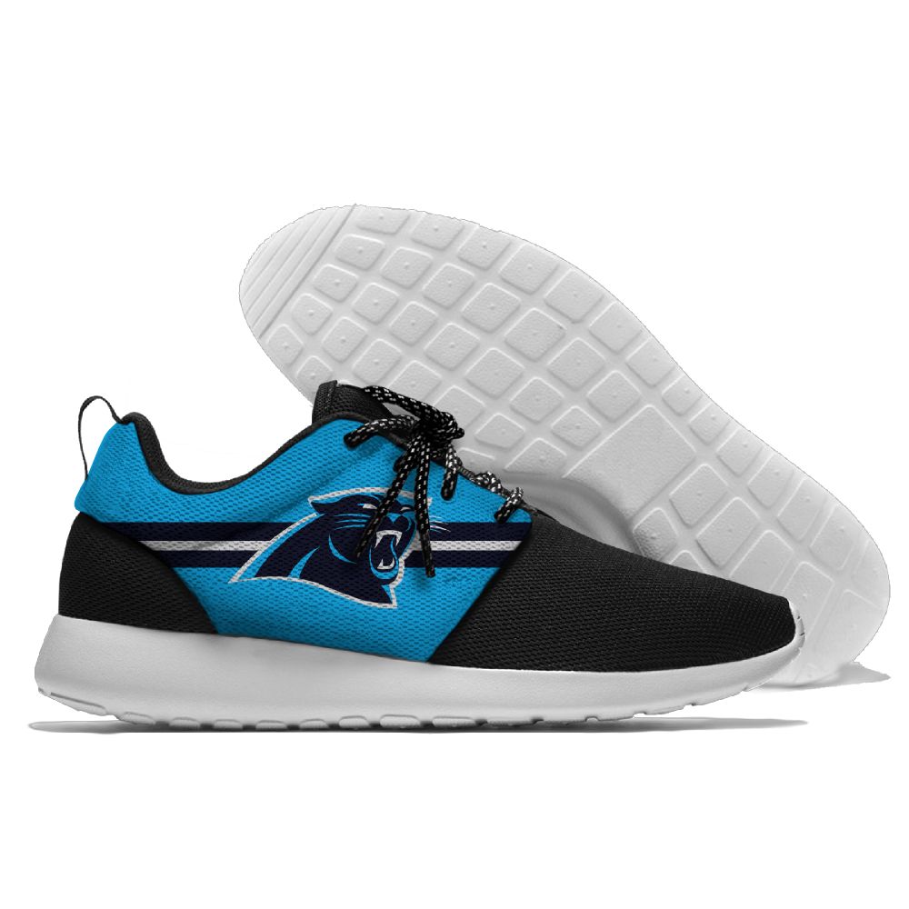 Men's NFL Carolina Panthers Roshe Style Lightweight Running Shoes 004